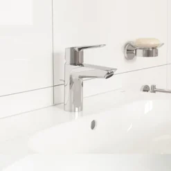 Grohe QuickFix Edge SilkMove ES S-Size Mono Basin Mixer With Pop-up Waste - Chrome -Shower Room Shop 24209002 l2