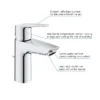 Grohe QuickFix Edge SilkMove ES S-Size Mono Basin Mixer With Pop-up Waste - Chrome 2 Grohe QuickFix Edge SilkMove ES S-Size Mono Basin Mixer With Pop-up Waste - Chrome -Shower Room Shop 24209002 l5