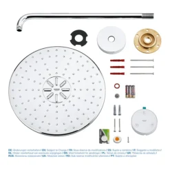 Grohe Rainshower SmartConnect 310 Shower Head & Arm With Wireless Remote 11 Grohe Rainshower SmartConnect 310 Shower Head & Arm With Wireless Remote -Shower Room Shop 26640000 d2n