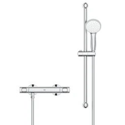 Grohe Precision Flow Thermostatic Shower Mixer 1/2" With Shower Set -Shower Room Shop 34841000 d1