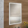 HIB Vanquish 50 Recessed LED Aluminium Mirror Cabinet -Shower Room Shop 47600 d1n