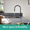 Hansgrohe Talis M54 Single Lever Kitchen Mixer 210 With Pull Out Spray - Matt Black -Shower Room Shop 72800670 d6