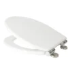 Croydex Anti-Bacterial Thermoset Toilet Seat With Slow-Close Easy-Fit Hinge - Gloss White -Shower Room Shop ai1