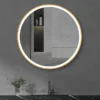 Arezzo Brushed Brass 800mm Round LED Illuminated Anti-Fog Bathroom Mirror 2 Arezzo Brushed Brass 800mm Round LED Illuminated Anti-Fog Bathroom Mirror -Shower Room Shop arzim10bb d4