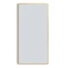 Arezzo Brushed Brass Square Edge Framed Bathroom Mirror - 1400 X 500mm -Shower Room Shop az147bb d3