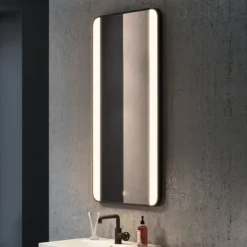 Arezzo Matt Black 600 X 1200mm Rectangular LED Illuminated Anti-Fog Bathroom Mirror 7 Arezzo Matt Black 600 X 1200mm Rectangular LED Illuminated Anti-Fog Bathroom Mirror -Shower Room Shop az2212mb nl