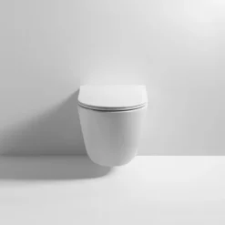 Arezzo Matt White Rimless Wall Hung Toilet Incl. Soft Close Seat -Shower Room Shop az233wmw d3