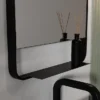 Arezzo Matt Black 550 X 1000mm Mirror With Shelf -Shower Room Shop az55100mb d3