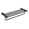 Arezzo Matt Black 600mm Towel Shelf -Shower Room Shop azb41d1