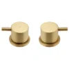 Arezzo Brushed Brass 3/4" Deck Bath Side Valves (Pair) -Shower Room Shop azbbsdv d2