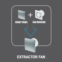 Arezzo 100mm Silent Extractor Fan - Timer - Matt Black