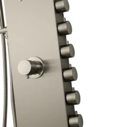Arezzo Shower Tower Panel - Stainless Steel (Thermostatic) -Shower Room Shop azstp5ss d3n