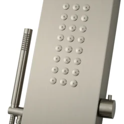 Arezzo Shower Tower Panel - Stainless Steel (Thermostatic) -Shower Room Shop azstp5ss d5