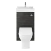 Brooklyn 500mm Hacienda Black 2-In-1 Combined Wash Basin & Toilet -Shower Room Shop bcomblk d1