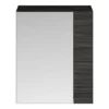 Brooklyn 600mm Bathroom Mirror & Fascia Cabinet - Black -Shower Room Shop bk618 d3