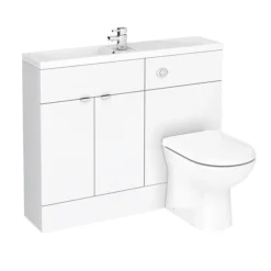 Brooklyn 1100mm White Gloss Slimline Combination Furniture Pack -Shower Room Shop brooklynwhiteglossslimlinecombinationfurniturepack1100mmwidel