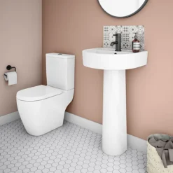 Bianco Close Coupled Modern Toilet + Soft Close Seat -Shower Room Shop bwcsc d4