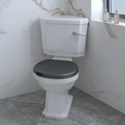 Chatsworth Traditional Corner Toilet + Soft Close Seat -Shower Room Shop cctblk d3