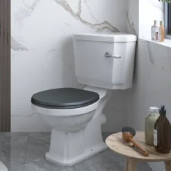 Chatsworth Traditional Corner Toilet + Soft Close Seat -Shower Room Shop cctblk lrg