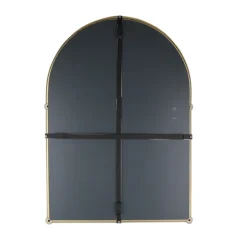 Chatsworth Traditional 700 X 490mm Arched Mirror With Glass Shelf - Brushed Brass -Shower Room Shop chtbbm detail1