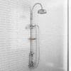 Chatsworth 1928 Traditional Exposed Valve Inc. Deluxe Arching Riser Kit, Diverter, 8" Rose + Handset -Shower Room Shop chtspk1 d5