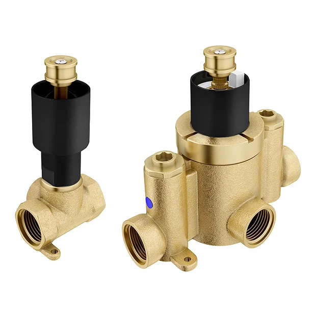 Arezzo Matt Black Concealed Individual Diverter + Thermostatic Control Shower Valve 5 Arezzo Matt Black Concealed Individual Diverter + Thermostatic Control Shower Valve - Image 3