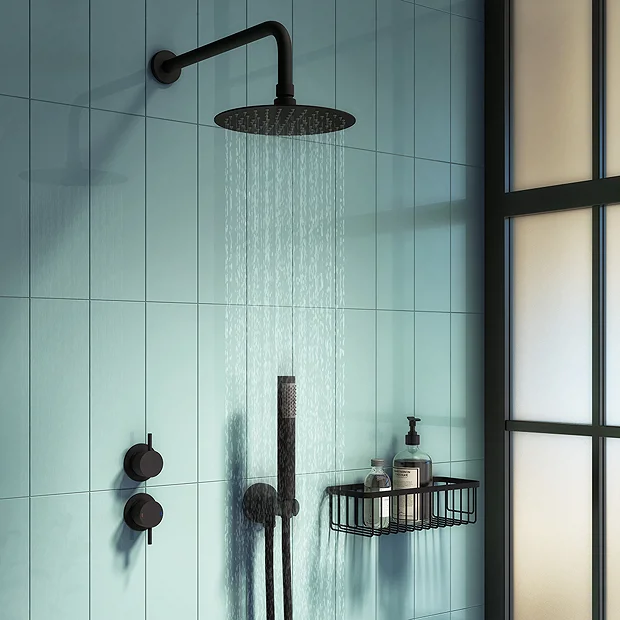 Arezzo Matt Black Concealed Individual Diverter + Thermostatic Control Shower Valve 6 Arezzo Matt Black Concealed Individual Diverter + Thermostatic Control Shower Valve - Image 4