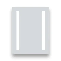 Brooklyn 390 X 500mm Battery Operated Illuminated LED Mirror -Shower Room Shop gs3x5bt d1n