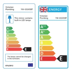 Brooklyn 390 X 500mm Battery Operated Illuminated LED Mirror -Shower Room Shop gs3x5bt d2n