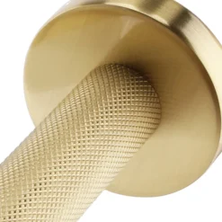 Arezzo Industrial Style Brushed Brass Round Towel Ring -Shower Room Shop isbbtr d1