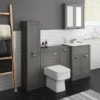 Keswick Grey 300mm Traditional Single Door Storage Unit 1 Keswick Grey 300mm Traditional Single Door Storage Unit -Shower Room Shop kesgry1d d3