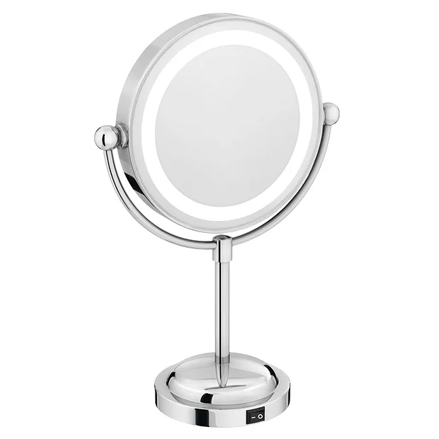 Arezzo LED Illuminated Free Standing Cosmetic Mirror 3 Arezzo LED Illuminated Free Standing Cosmetic Mirror