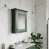 Old London 600mm Mirror Cabinet - Hunter Green -Shower Room Shop lon814 d1