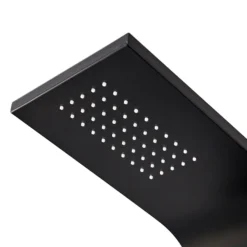 Milan Shower Tower Panel - Matt Black (Thermostatic) -Shower Room Shop mb3bsp d2