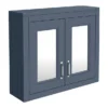 Chatsworth 690mm Blue 2-Door Mirror Cabinet -Shower Room Shop mcabblu n d3