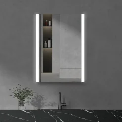 Toreno 500x700mm LED Illuminated Bluetooth Mirror Cabinet With Motion Sensor, Shaving Socket & Anti-Fog 9 Toreno 500x700mm LED Illuminated Bluetooth Mirror Cabinet With Motion Sensor, Shaving Socket & Anti-Fog -Shower Room Shop mir017 n