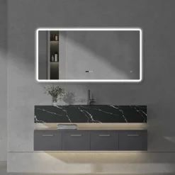 Toreno 1200 X 600mm Bluetooth LED Illuminated Mirror Inc. Anti-Fog, Shaver Socket & Touch Sensor 9 Toreno 1200 X 600mm Bluetooth LED Illuminated Mirror Inc. Anti-Fog, Shaver Socket & Touch Sensor -Shower Room Shop mir024