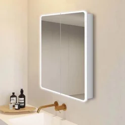 Toreno 700 X 650mm LED Illuminated 2-Door Mirror Cabinet With Motion Sensor, Shaving Socket & Anti-Fog 9 Toreno 700 X 650mm LED Illuminated 2-Door Mirror Cabinet With Motion Sensor, Shaving Socket & Anti-Fog -Shower Room Shop mir401