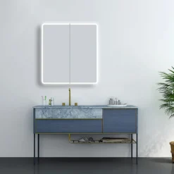 Toreno 700 X 650mm LED Illuminated 2-Door Mirror Cabinet With Motion Sensor, Shaving Socket & Anti-Fog 12 Toreno 700 X 650mm LED Illuminated 2-Door Mirror Cabinet With Motion Sensor, Shaving Socket & Anti-Fog -Shower Room Shop mir401 d3