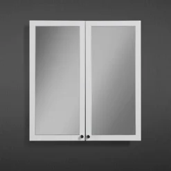 Montrose 600mm White Mirrored Cabinet With Chrome Handles 7 Montrose 600mm White Mirrored Cabinet With Chrome Handles -Shower Room Shop mtmrmwcp d1