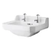 Carlton/Richmond 500mm Small 2 Tap Hole Basin -Shower Room Shop ncs884 l