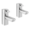 Neo Minimalist Basin Pillar Taps - Chrome -Shower Room Shop neominimalistbasinpillartapschromenl