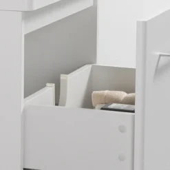 Odyssey White Wall Hung Vanity Unit - 600mm Wide With Chrome Handle -Shower Room Shop ody6vmwcp d1