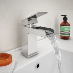 Monza Waterfall Tap Package (Bath + Basin Tap) -Shower Room Shop plzpk d1