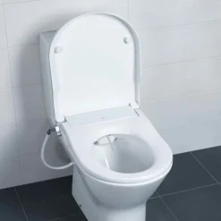 RAK Manual Non-Electric Bidet Function Soft Close Toilet Seat -Shower Room Shop rakseat050 l