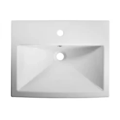 Tavistock Courier 600mm Semi-Countertop Unit & Basin - Gloss White -Shower Room Shop scsb700s