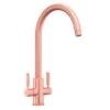 Rangemaster Intense Brushed Copper Dual Lever Kitchen Tap -Shower Room Shop tid1bc l