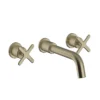 Heritage Salcombe 3 Taphole Wall Mounted Basin Mixer - Brushed Brass -Shower Room Shop tsacbb10
