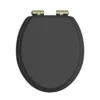 Heritage Soft Close Toilet Seat With Vintage Gold Hinges -Shower Room Shop tsbla100sc