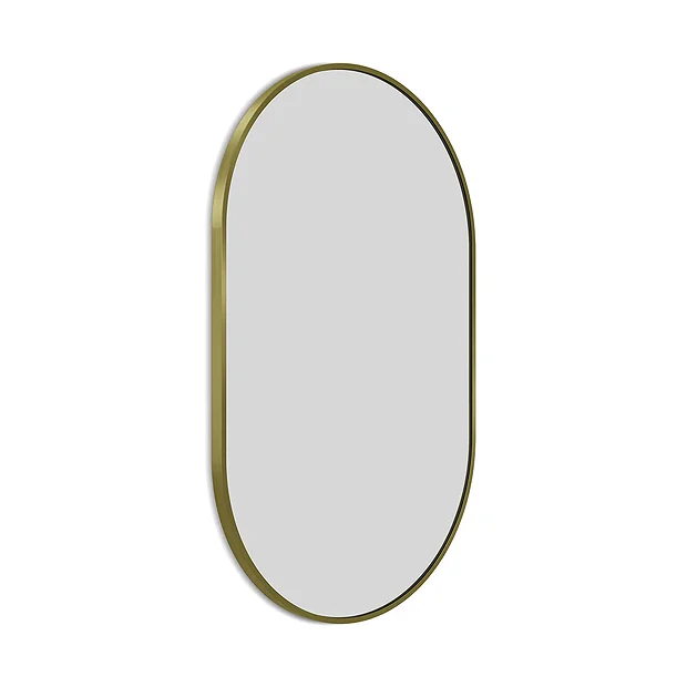 Arezzo Brushed Brass 500 X 800mm Capsule Mirror 4 Arezzo Brushed Brass 500 X 800mm Capsule Mirror - Image 2